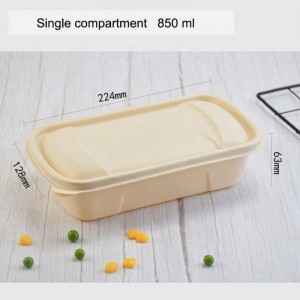 エコフレンドリーコーンスターチ食物包装箱分解可能な弁当箱